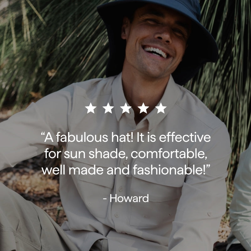 "A fabulous hat! It is effective for sun shade, comfortable, well made and fashionable!"
- Howard